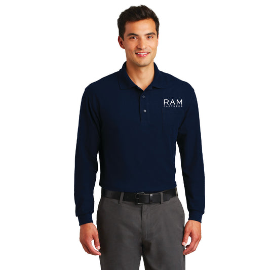 K500LSP - Port Authority Silk Touch Long Sleeve Polo with Pocket